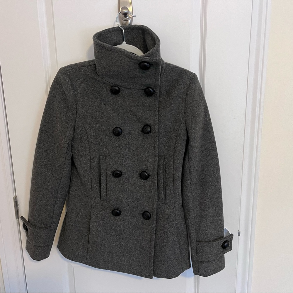 Aritiza Babaton funnel neck peacoat xs, charcoal grey